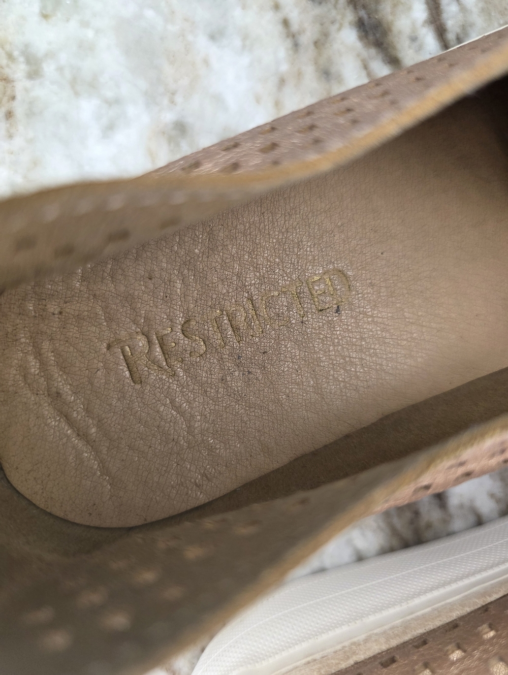 Restricted Women’s Slip-On Perforated Casual Sneakers - Rose Gold - Picture 4 of 8